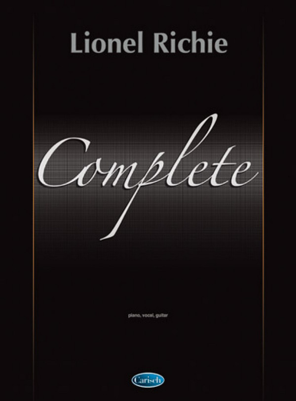 Lionel Richie complete:&nbsp;&nbsp;songbook piano/vocal/guitar&nbsp;&nbsp;