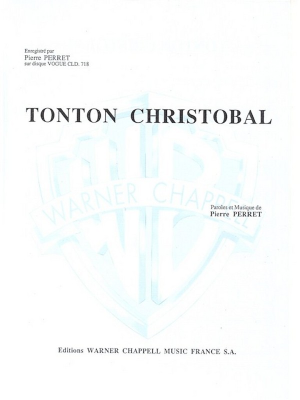 Pierre Perret, Tonton Cristobal&nbsp;&nbsp;Vocal and Piano&nbsp;&nbsp;Buch