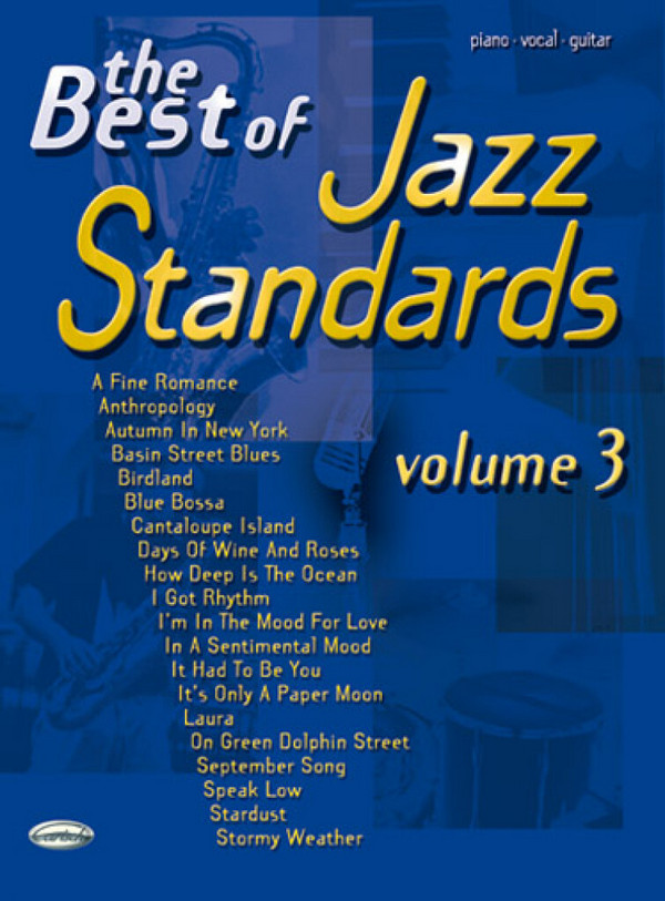 The Best of Jazz Standards vol.3:&nbsp;&nbsp;Songbook piano/vocal/guitar&nbsp;&nbsp;