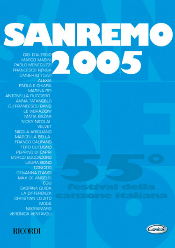 Sanremo 2005&nbsp;&nbsp;Melodyline and Chords&nbsp;&nbsp;Buch