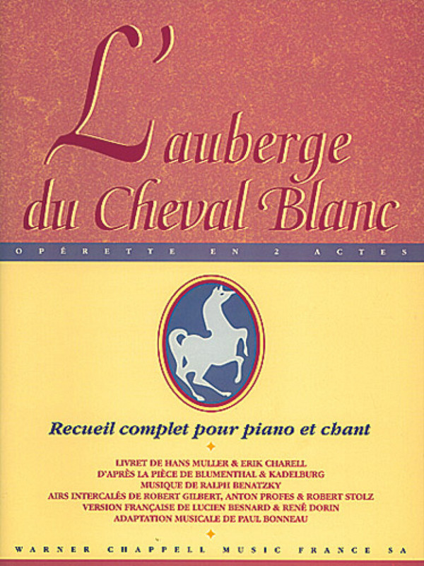 Auberge du Cheval Blanc (L)  Piano, Vocal and Guitar  Buch