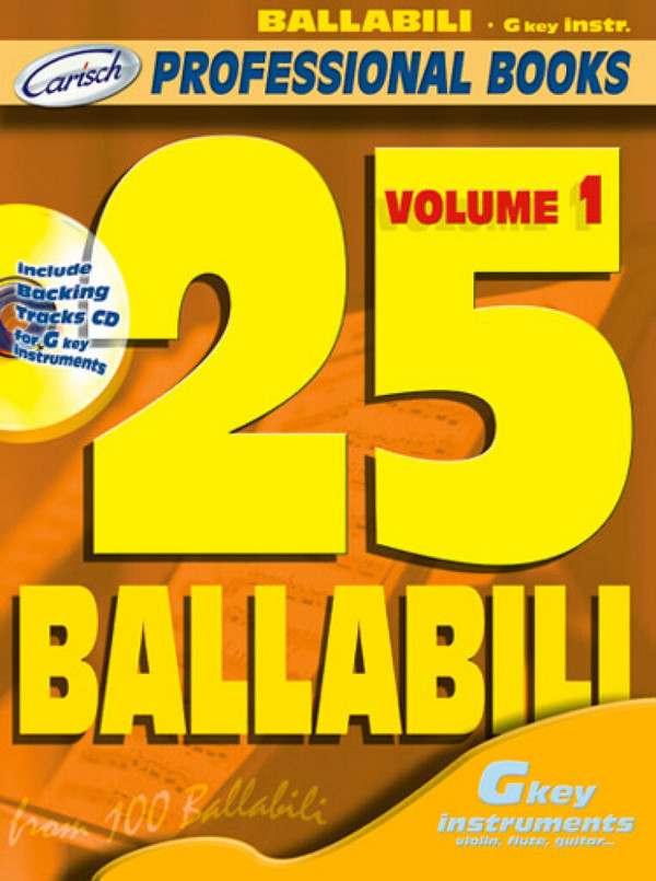 25 Ballabili, Volume 1  Flute, Oboe, Violin or C-Melody Instruments  Buch + CD