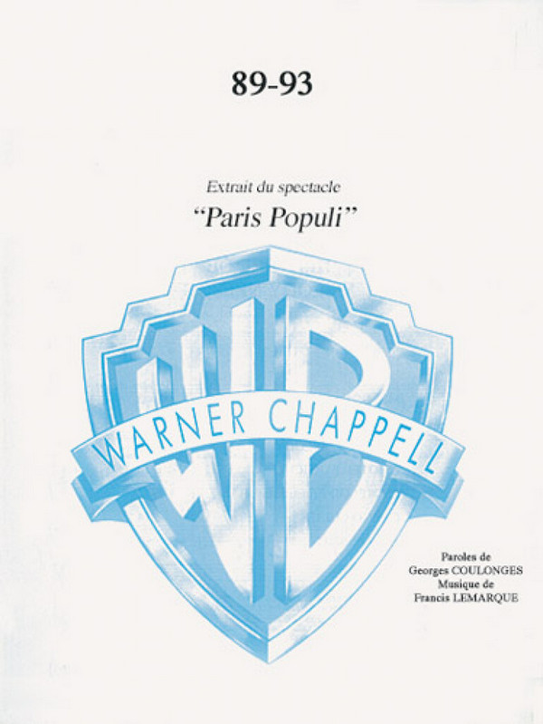 Lemarque, 89-93&nbsp;&nbsp;Piano, Vocal and Guitar&nbsp;&nbsp;Buch