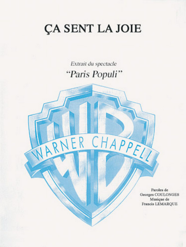 Lemarque, Ca Sent La Joie&nbsp;&nbsp;Piano, Vocal and Guitar&nbsp;&nbsp;Buch