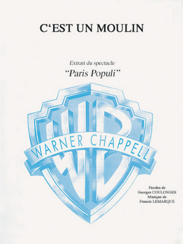 Lemarque, C'Est Un Moulin&nbsp;&nbsp;Piano, Vocal and Guitar&nbsp;&nbsp;Buch