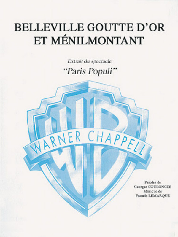 Lemarque, Belleville Goutte D'Or&nbsp;&nbsp;Piano, Vocal and Guitar&nbsp;&nbsp;Buch