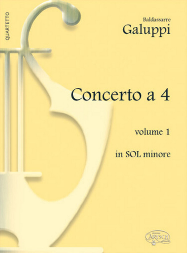 Baldassarre Galuppi, Concerto a 4 - Volume 1, in Sol Minore  Klavier  Buch
