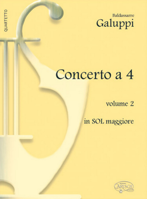 Baldassarre Galuppi, Concerto a 4 - Volume 2, in Sol Maggiore  Klavier  Buch