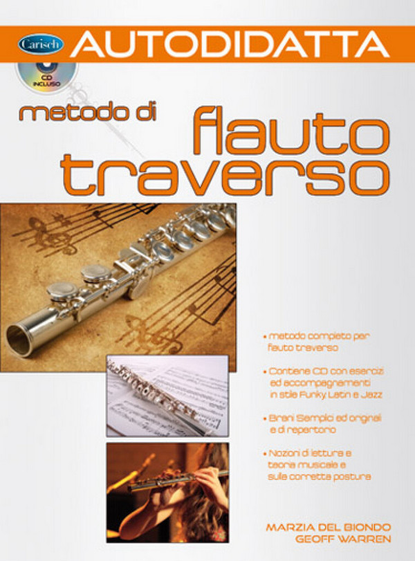 Warren del Biono, Metodo Di Flauto Traverso Autodidatta + Cd&nbsp;&nbsp;Flute&nbsp;&nbsp;Buch + CD