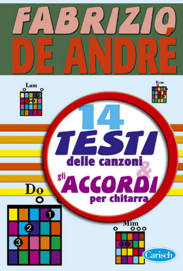 Fabrizio De André, De Mini Canta&nbsp;&nbsp;Lyrics and Chords&nbsp;&nbsp;Buch
