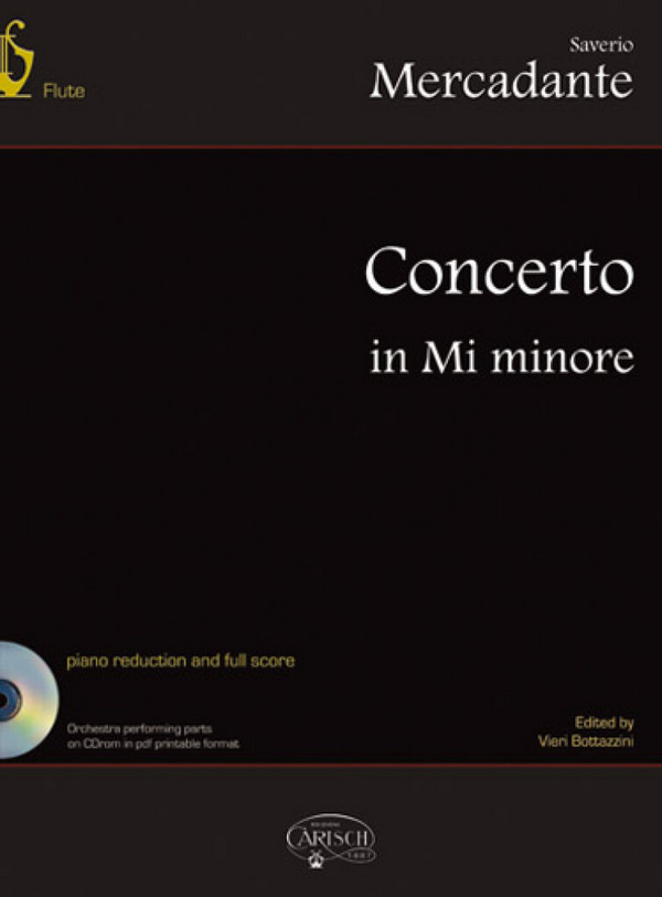 Concerto e minor (+CD-Rom)  for flute and orchestra  piano reduction and full score