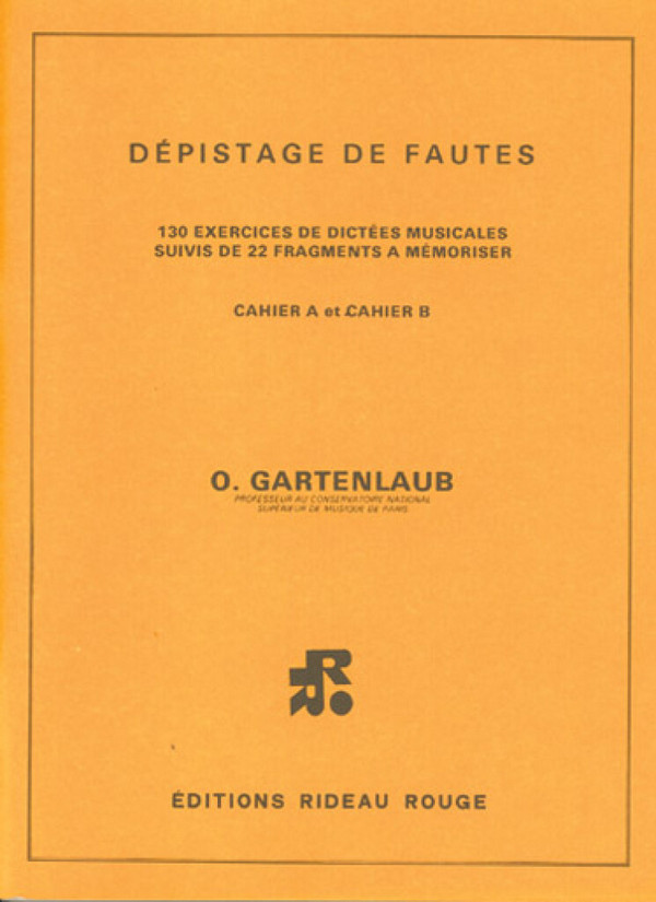 Odette Gartenlaub, Depistage De Fautes Cahiers A & B Tres Difficile&nbsp;&nbsp;&nbsp;&nbsp;Buch