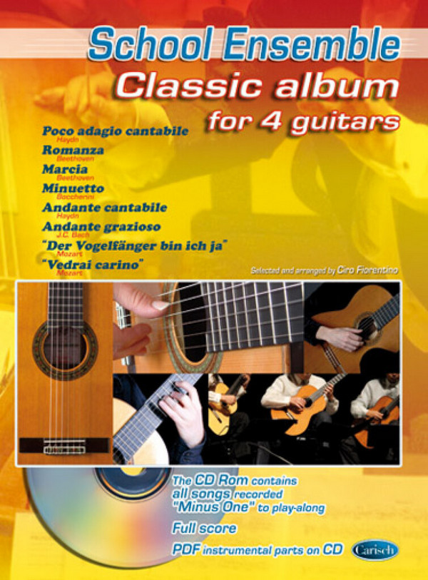 School Ensemble - Classic Album&nbsp;&nbsp;(+CD-ROM) for 4 guitars&nbsp;&nbsp;score (+ parts printable)