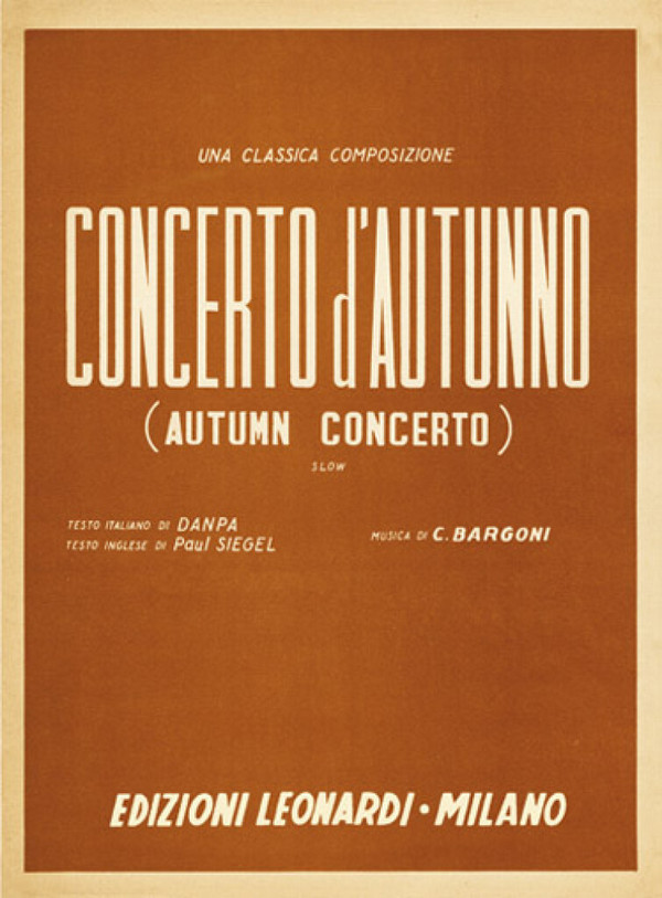 Concerto d'autunno&nbsp;&nbsp;Piano, Vocal and Guitar&nbsp;&nbsp;Klavierauszug