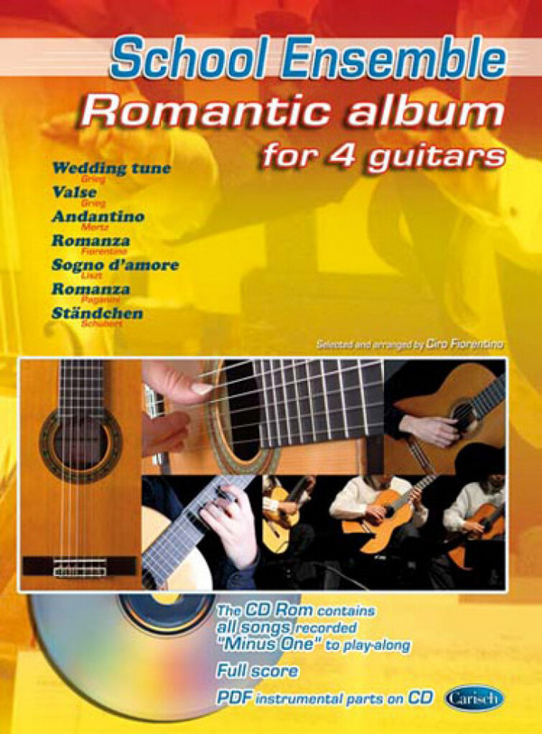 Romantic Album (+CD-Rom)&nbsp;&nbsp;for 4 guitars&nbsp;&nbsp;score