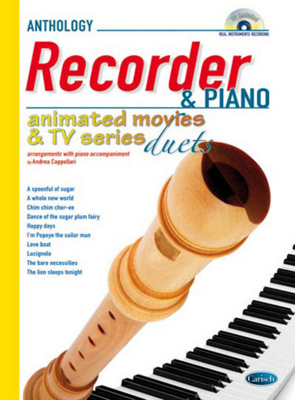 Animated Movies and TV Series Duets  (+CD): for recorder and piano  