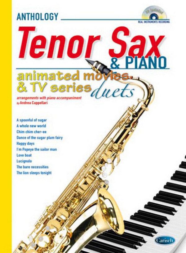 Andrea Cappellari, Animated Movies and TV Duets for Tenor Sax & Piano  Tenorsaxophon und Klavier  Buch + CD