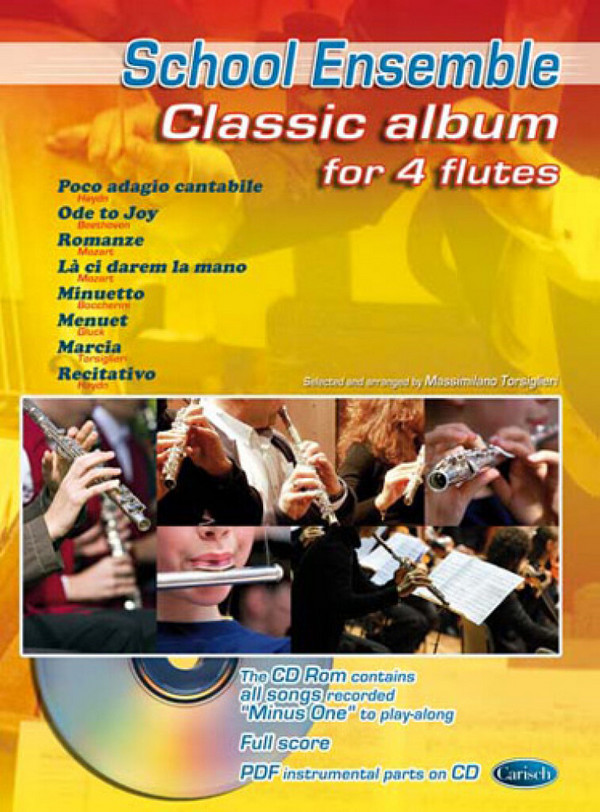 Massimiliano Torsiglieri, Classic Album for 4 Flutes&nbsp;&nbsp;4 Flöten&nbsp;&nbsp;Buch + CD