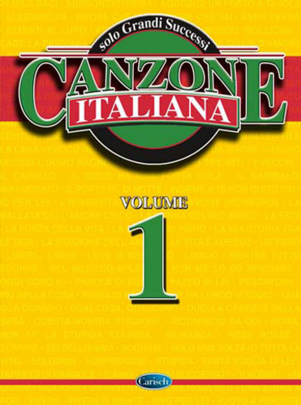 Canzone Italiana Volume 1&nbsp;&nbsp;per voce e chitarra&nbsp;&nbsp;Songbook