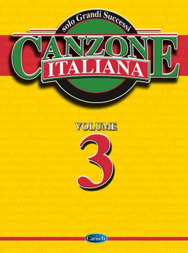 Canzone Italiana Volume 3&nbsp;&nbsp;per voce e chitarra&nbsp;&nbsp;Songbook