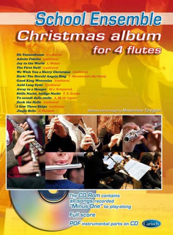Massimiliano Torsiglieri, Christmas Album for 4 Flutes&nbsp;&nbsp;4 Flöten&nbsp;&nbsp;Buch + CD