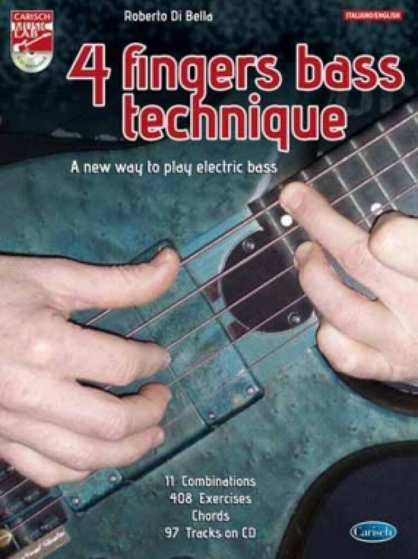 Roberto Bella, 4 Fingers Bass Technique&nbsp;&nbsp;Bass Guitar&nbsp;&nbsp;Buch + CD