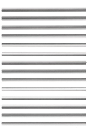 Carta da Musica (Cuadernillo, Papier à Musique)&nbsp;&nbsp;&nbsp;&nbsp;Blatt