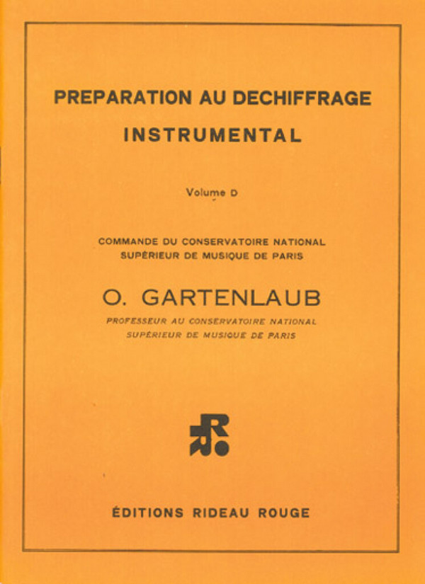 Odette Gartenlaub, Préparation au déchiffrage instrumental - Vol D&nbsp;&nbsp;Theory&nbsp;&nbsp;Buch
