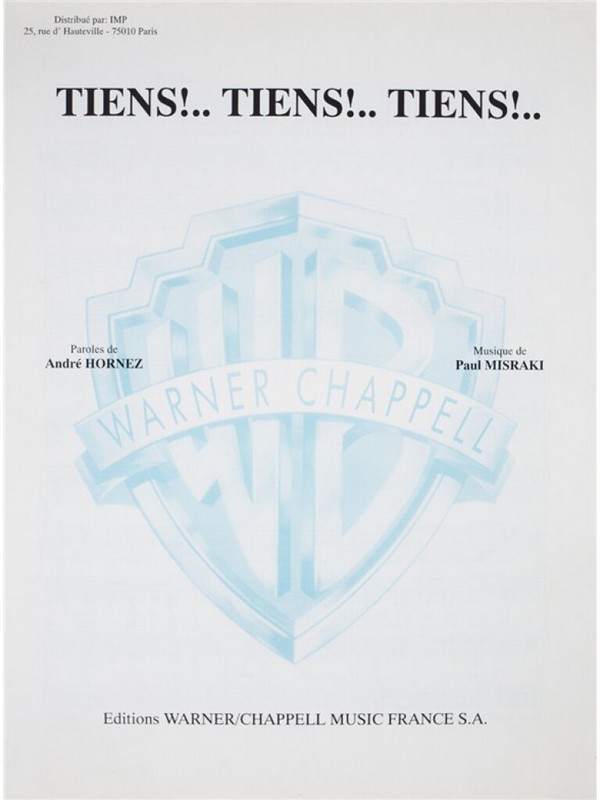 Paul Misraki, Tiens!.. Tiens!.. Tiens!..&nbsp;&nbsp;Vocal and Piano&nbsp;&nbsp;Buch
