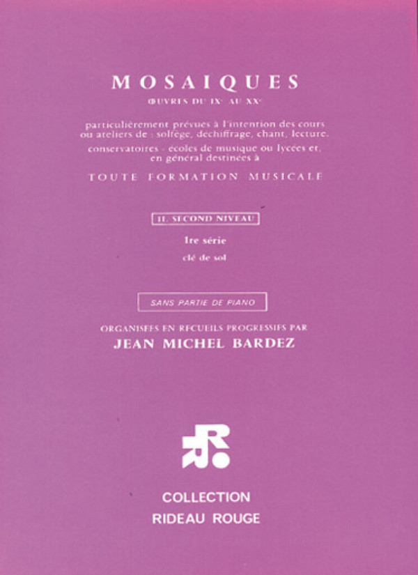 Jean-Michel Bardez, Mosaïques 2ème Niveau - 1ère Série&nbsp;&nbsp;Alle Instrumente&nbsp;&nbsp;Buch