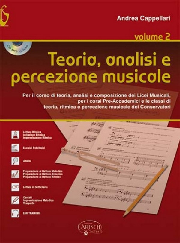 Andrea Cappellari, Teoria, Analisi E Percezione Musicale Vol.2  Schlagzeug  Buch + CD