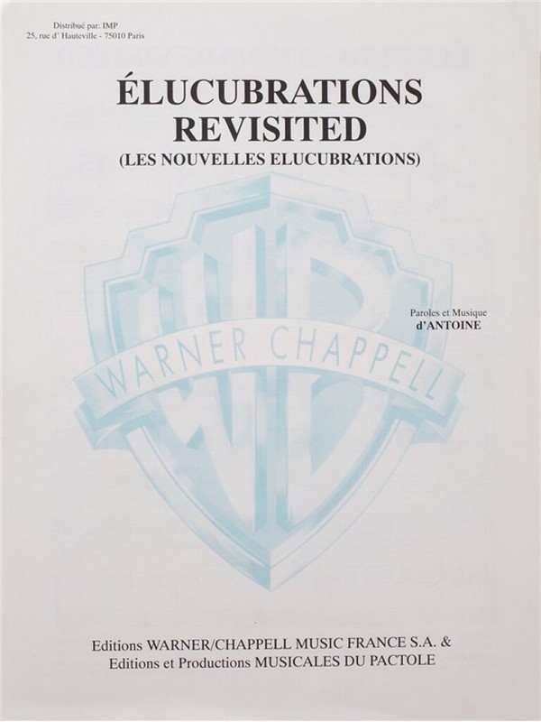 Elucubrations Revisited&nbsp;&nbsp;Vocal and Piano&nbsp;&nbsp;Buch