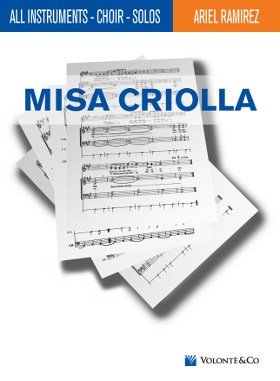 Misa criolla&nbsp;&nbsp;for mixed chorus and instruments&nbsp;&nbsp;score (en/sp)