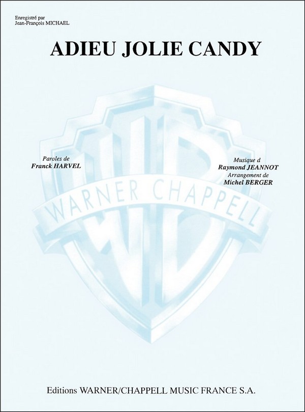 Jean François Michael, Adieu Jolie Candy&nbsp;&nbsp;Vocal and Piano&nbsp;&nbsp;Buch
