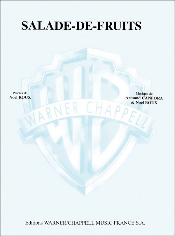 Bourvil, Salade-De-Fruits&nbsp;&nbsp;Vocal and Piano&nbsp;&nbsp;Buch