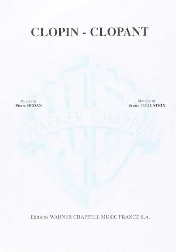 Yves Montand, Clopin-Clopant&nbsp;&nbsp;Vocal and Piano&nbsp;&nbsp;Buch