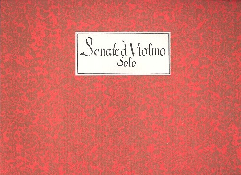 5 sonate a violino solo e basso  (Bc nicht ausgesetzt)  Facsimile