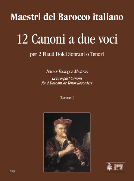 12 canoni a 2 voci per 2 flauti  soprani o tenori  partitura