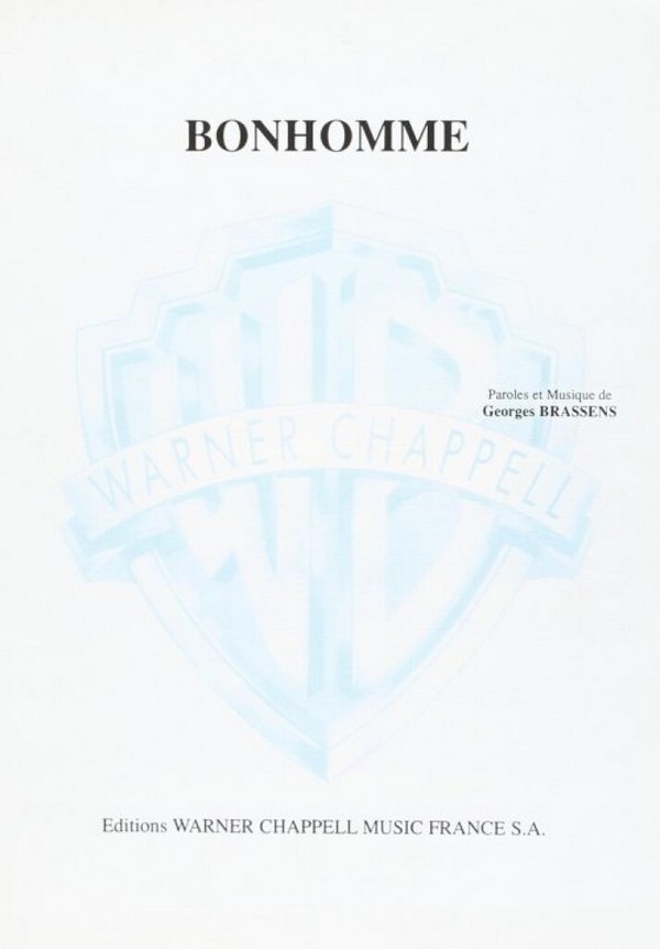 Georges Brassens, Bonhomme&nbsp;&nbsp;Vocal and Piano&nbsp;&nbsp;Buch
