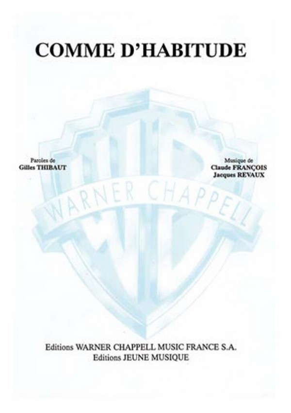 Claude François, Comme d'habitude (my way)&nbsp;&nbsp;Vocal and Piano&nbsp;&nbsp;Buch