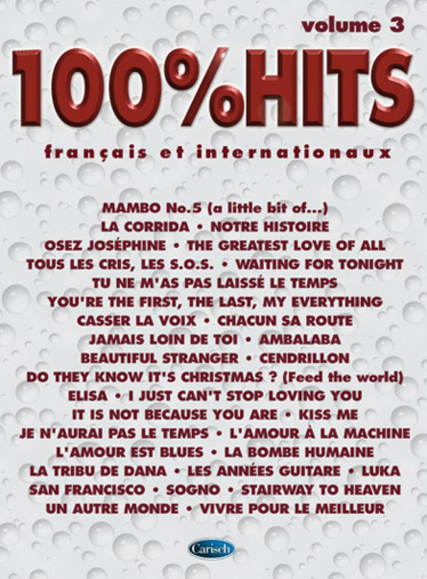 100% HITS, Volume 3  Piano, Vocal and Guitar  Buch