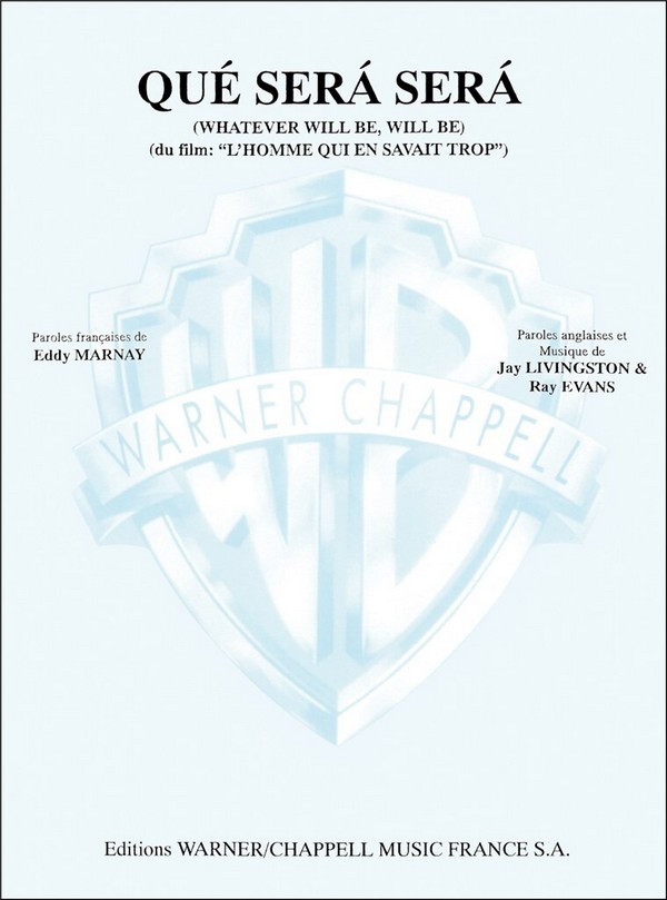 Que Sera Sera&nbsp;&nbsp;Vocal and Piano&nbsp;&nbsp;Buch