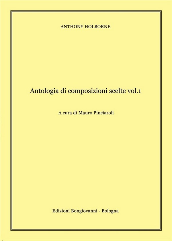 Anthony Holborne, Antologia Di Composizioni Scelte Vol.1  Guitar  