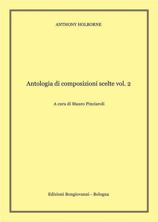 Anthony Holborne, Antologia Di Composizioni Scelte Vol.2  Guitar  