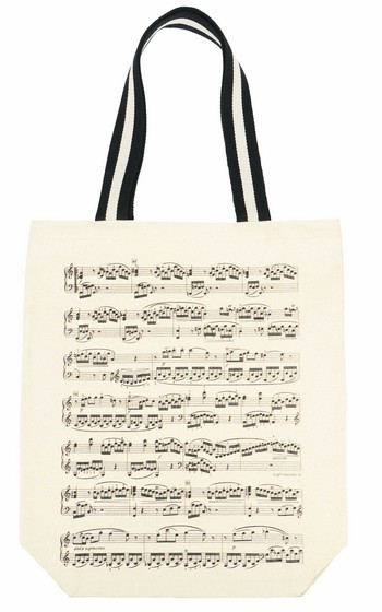 City Shopper Notenzeilen natur/schwarz 38 x 45 x 12 cm