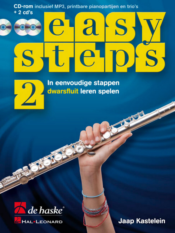 Easy Steps vol.2 (+CD-ROM +2CD's)  voor fluit (incl. MP3, printbare pianopartijen en trio's) (nl)  