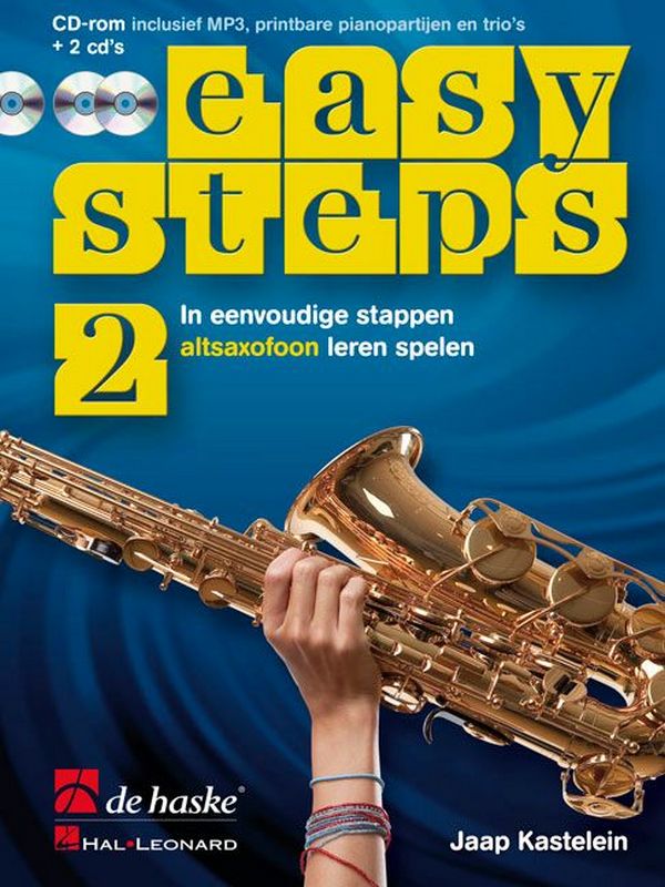 Easy Steps vol.2 (+CD-ROM + 2CD's)  voor altsaxofoon (incl. MP3, printbare pianopartijen en trio's) (nl)  