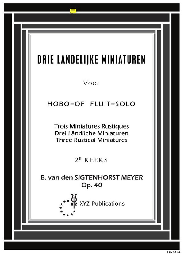 3 ländliche Miniaturen op.40  für Oboe (Flöte)  