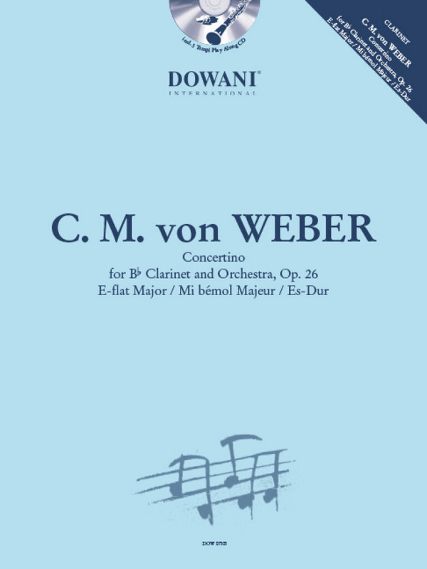 Concertino Es-Dur op.26 (+CD)  für Klarinette und Orchester  