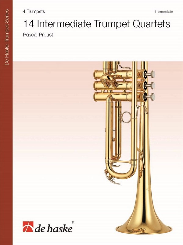 14 intermediate Quartets  for 4 trumpets  score and parts